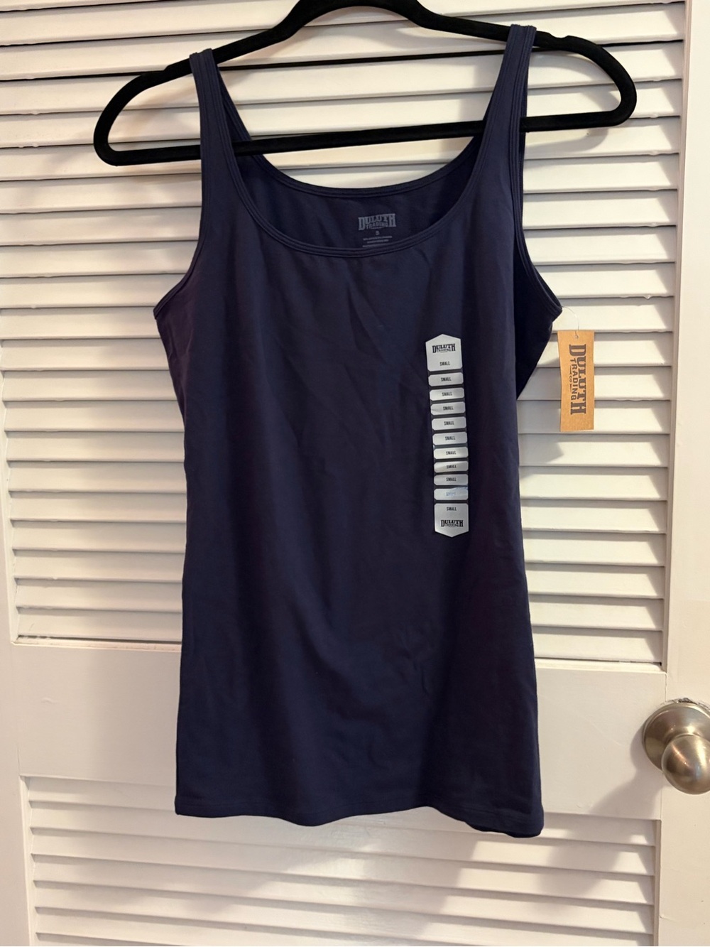 Duluth Trading Co Navy Scoop Neck Tank Top